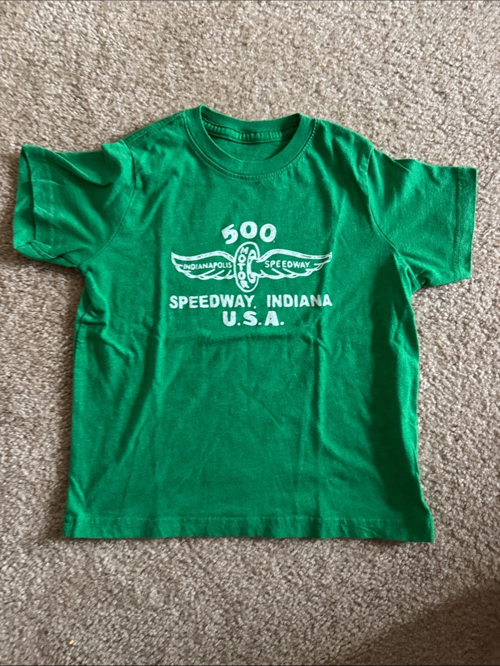 Green Indianapolis Speedway 500 Graphic Kids Tee